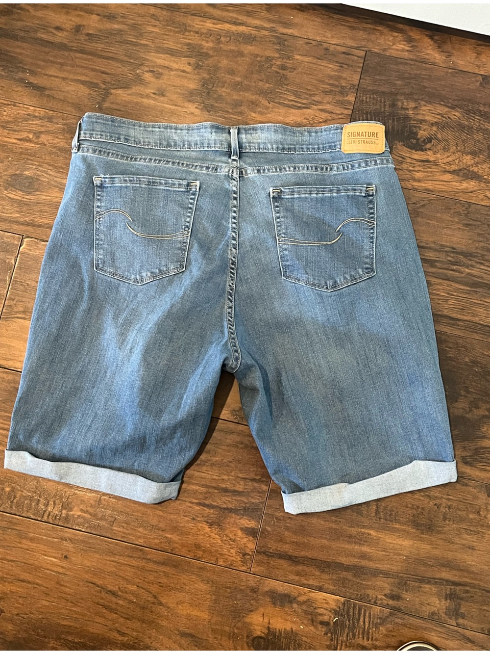 Signature by Levi Strauss Light Blue Denim Bermuda Shorts - Picture 2 of 5